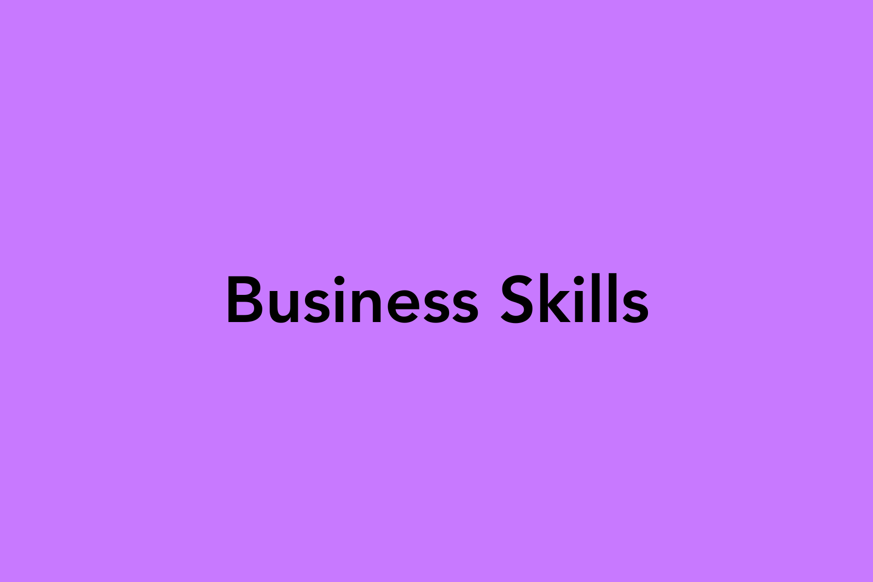 Business Skills (Kemampuan Bisnis) - Playbook