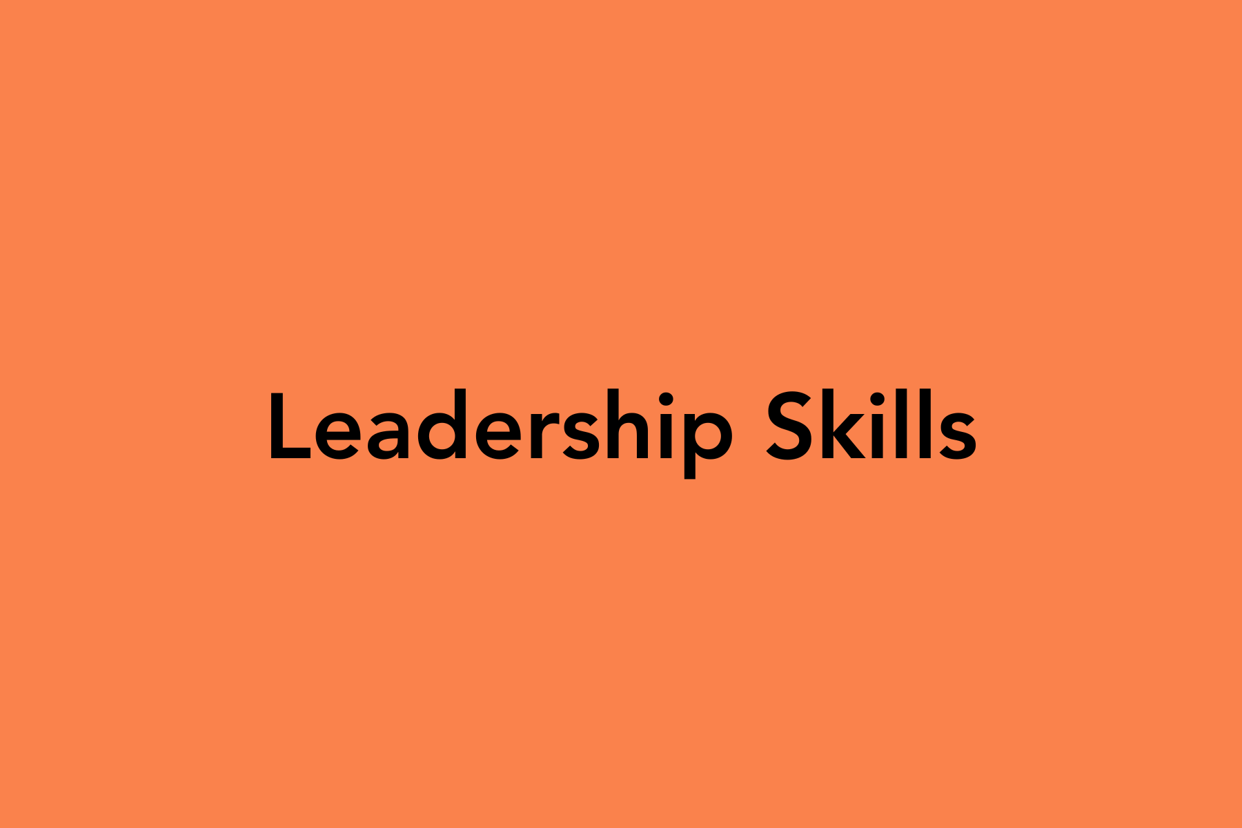 Lists Of Leadership Skills